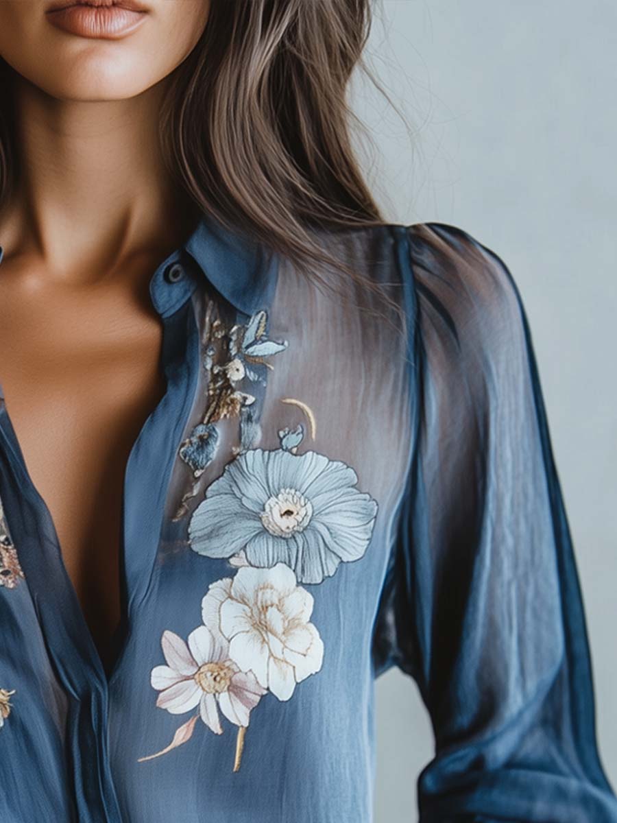 Floral Boho Chic Women's Blouse - Elena Harper