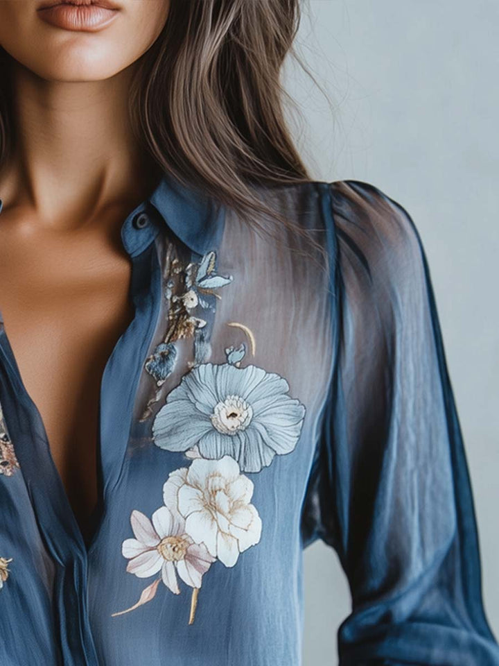 Floral Boho Chic Women's Blouse - Elena Harper