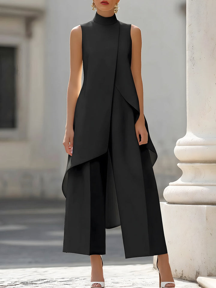 Everly Wide Leg Two Piece Suit with Tailored Minimalist Lines for Women - Elena Harper