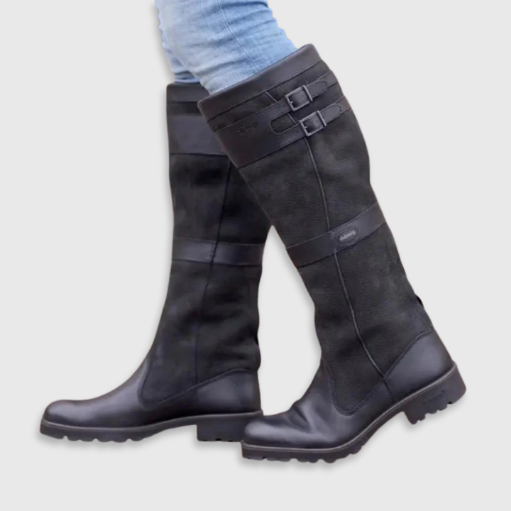 Eugenie Women's All-Weather Tall Boots with Cushioned Footbed - Elena Harper