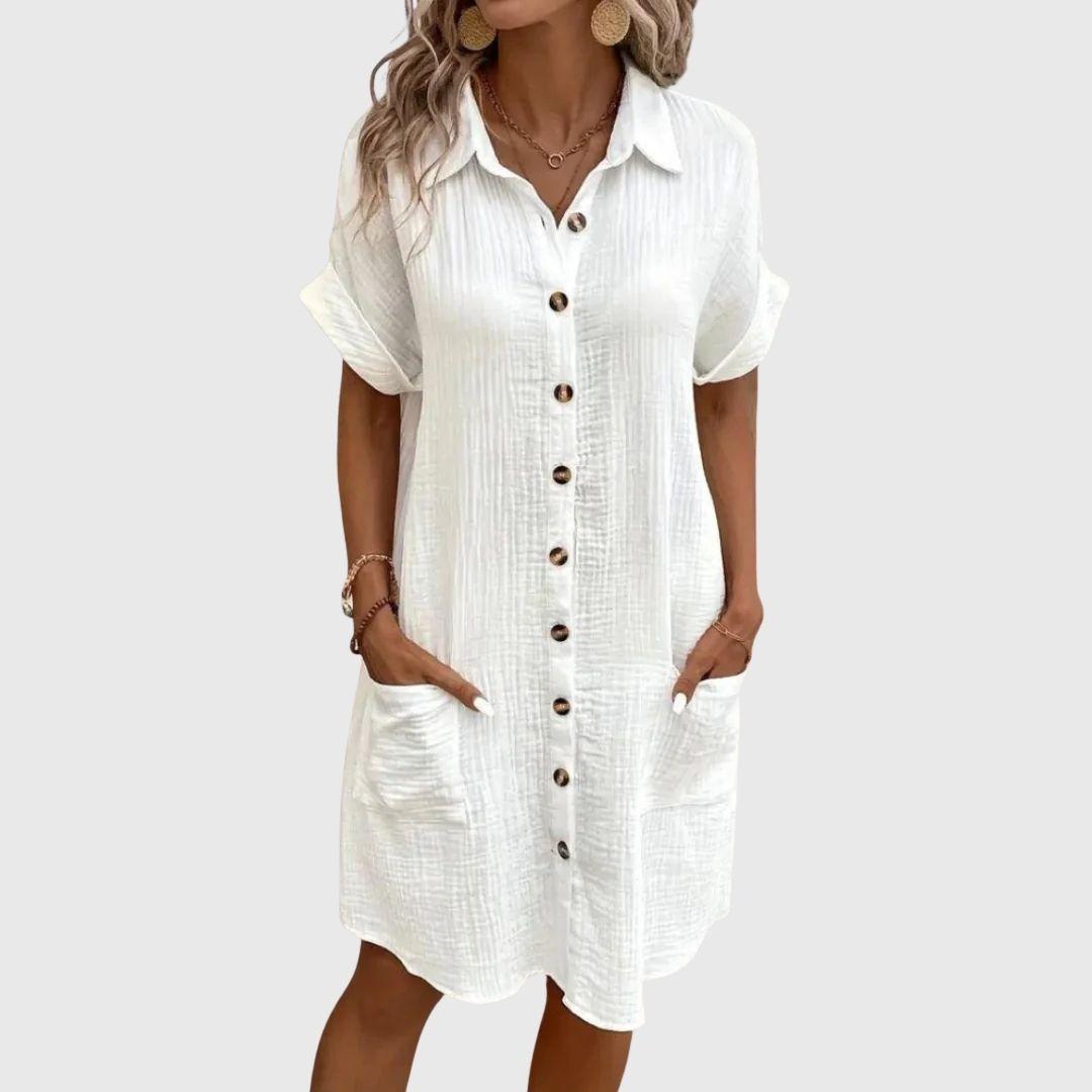 Women's Timeless V-Neck Blouse Dress