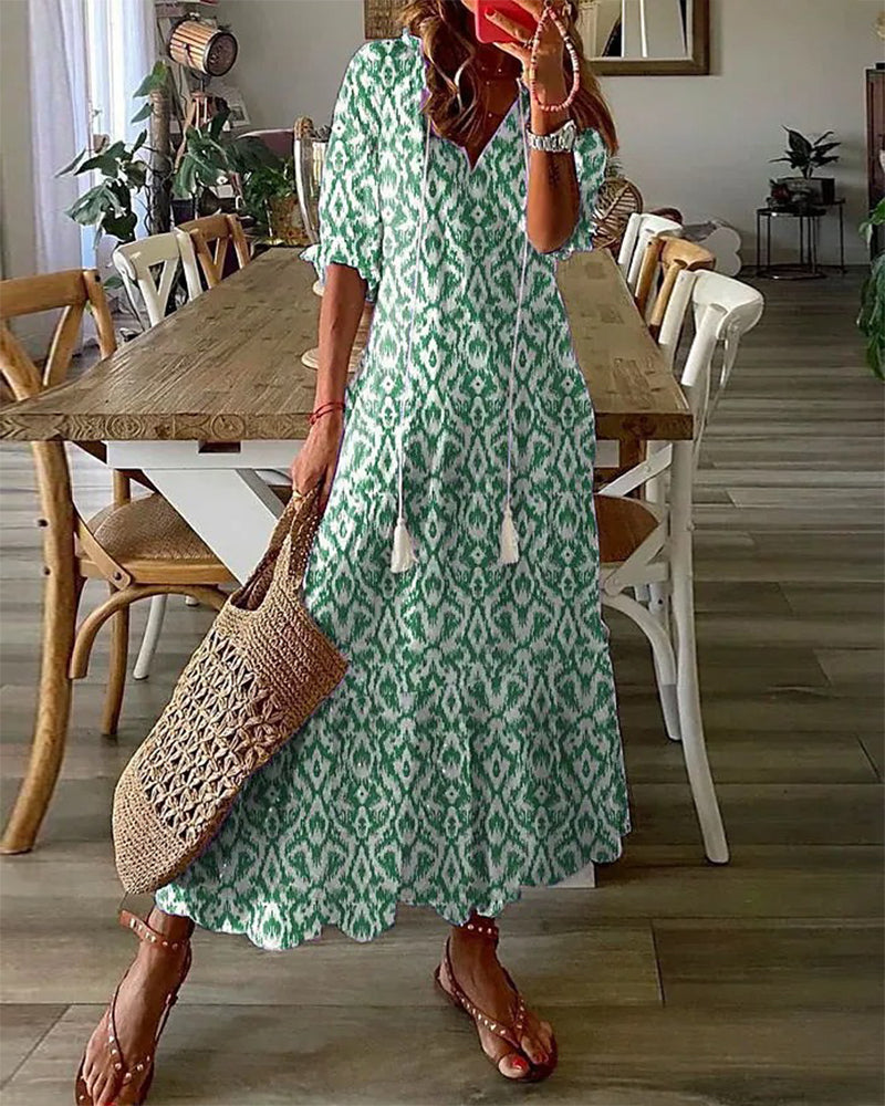 Lorna Stylish Bohemian Tassel Dress - Elena Harper