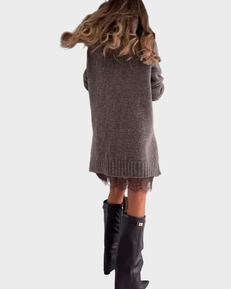 Yliane Two-Piece Casual Set with Turtleneck Sweater, view 5 - Elena Harper