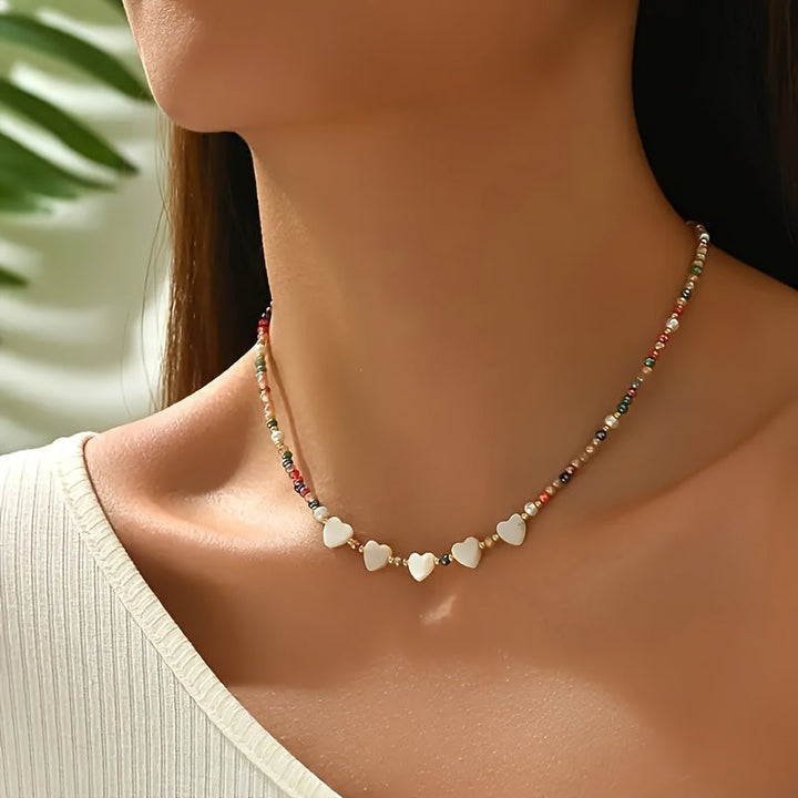 Heart-Shaped Pearl Necklace