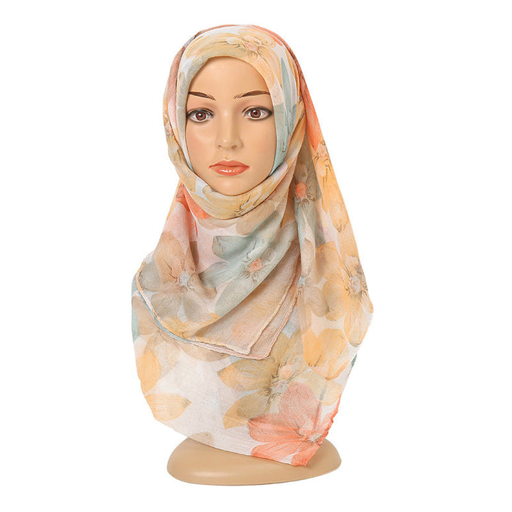 Vintage Floral Print Scarf