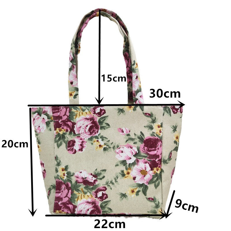 Vintage Floral Print Bag