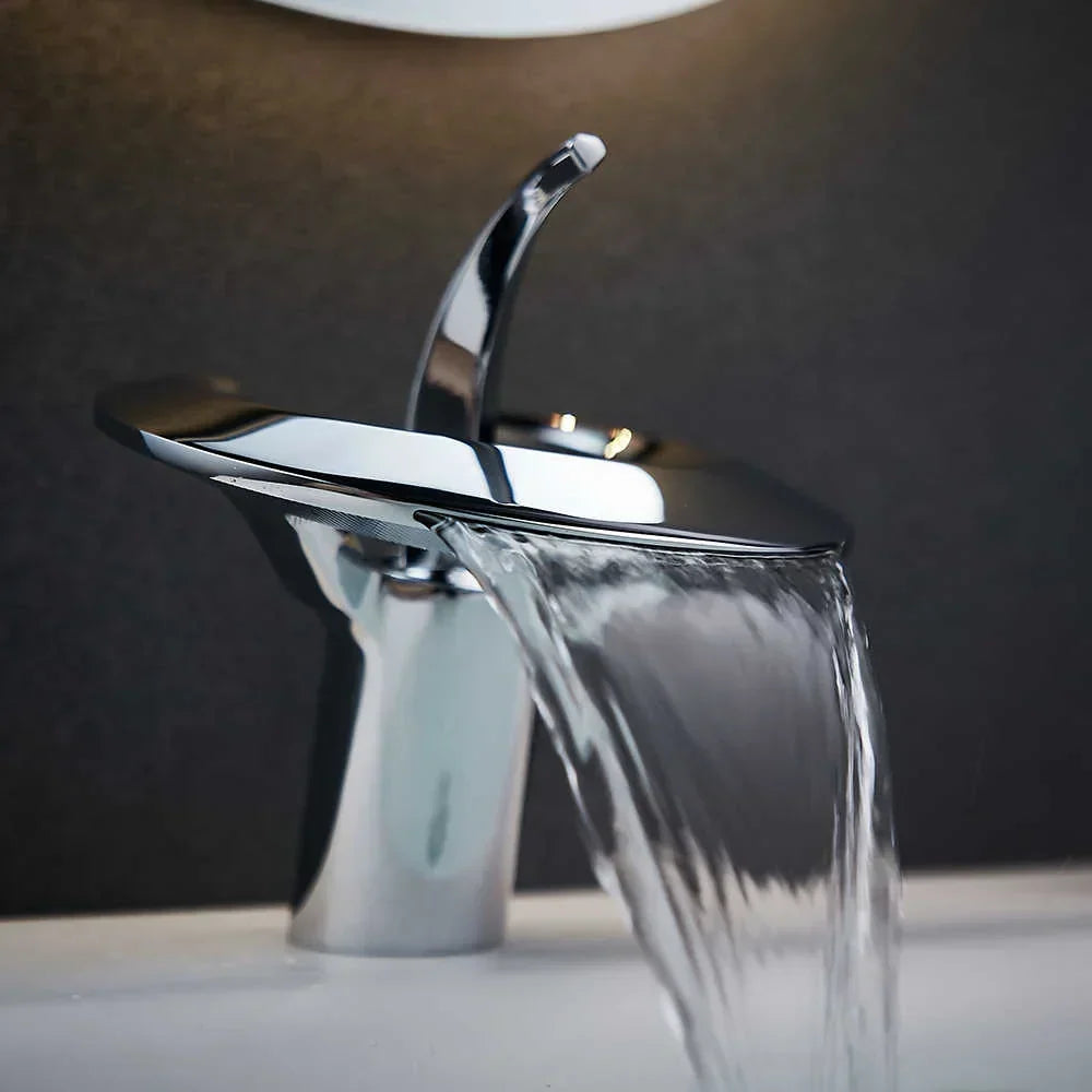Copperflow Waterfall Bathroom Faucet, Single Hole - Elena Harper