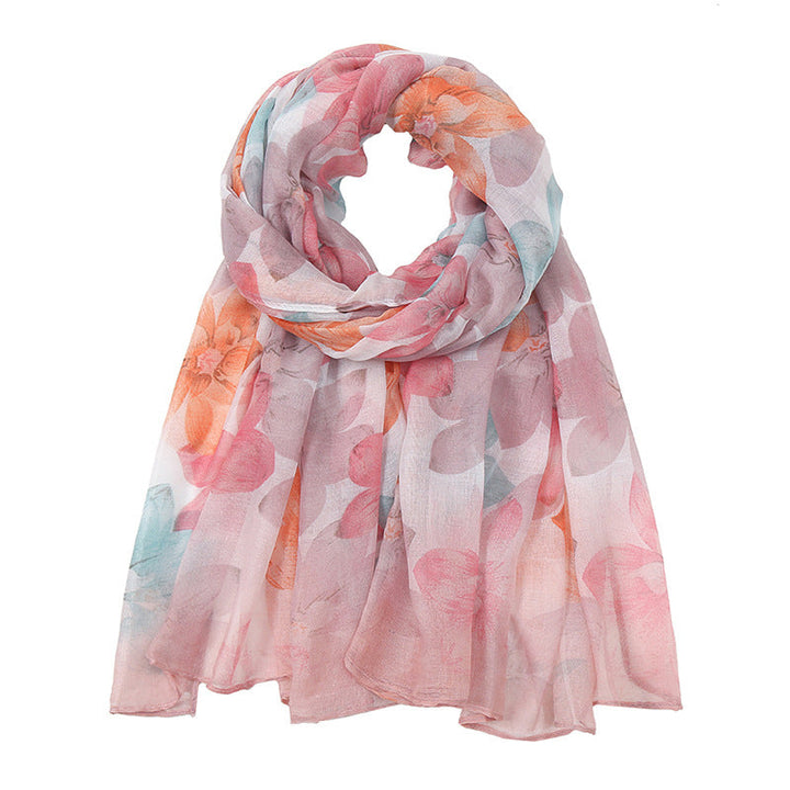Vintage Floral Print Scarf