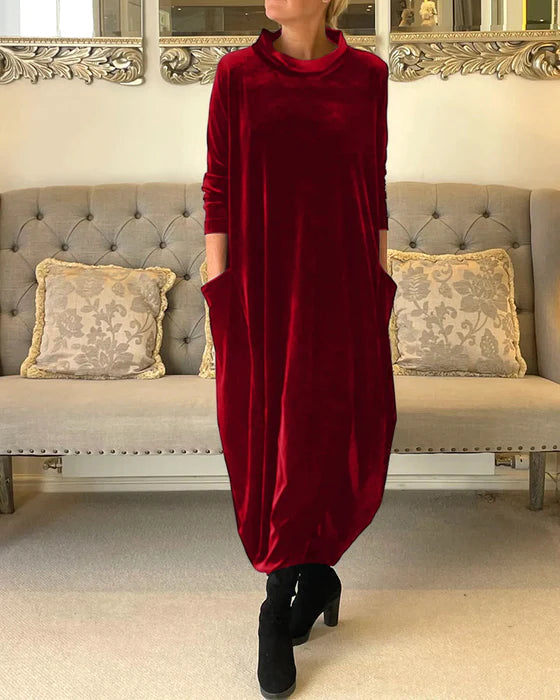 Iris Velvet Winter Dress - Elena Harper