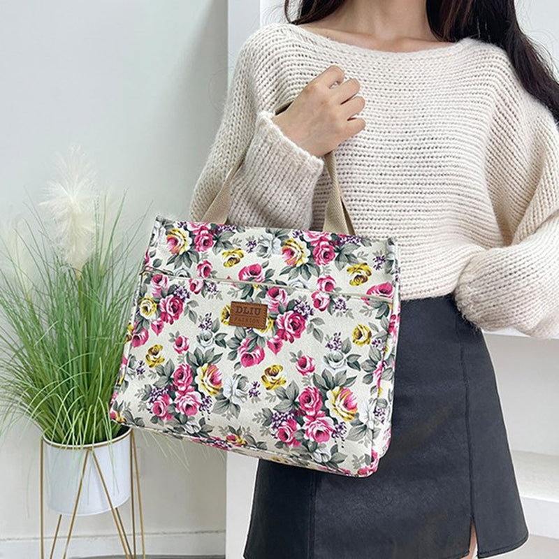 Vintage Floral Print Bag