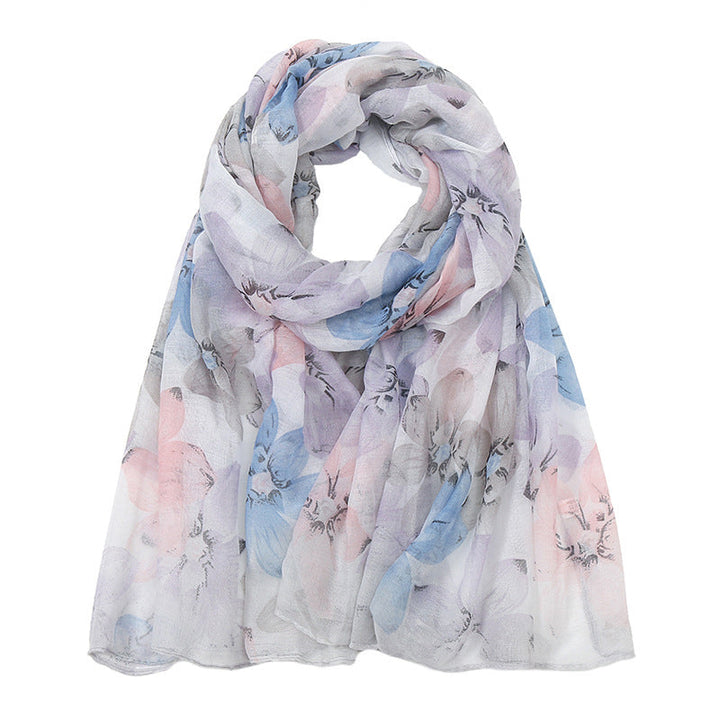 Vintage Floral Print Scarf