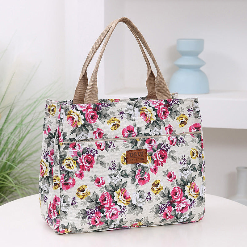 Vintage Floral Print Bag