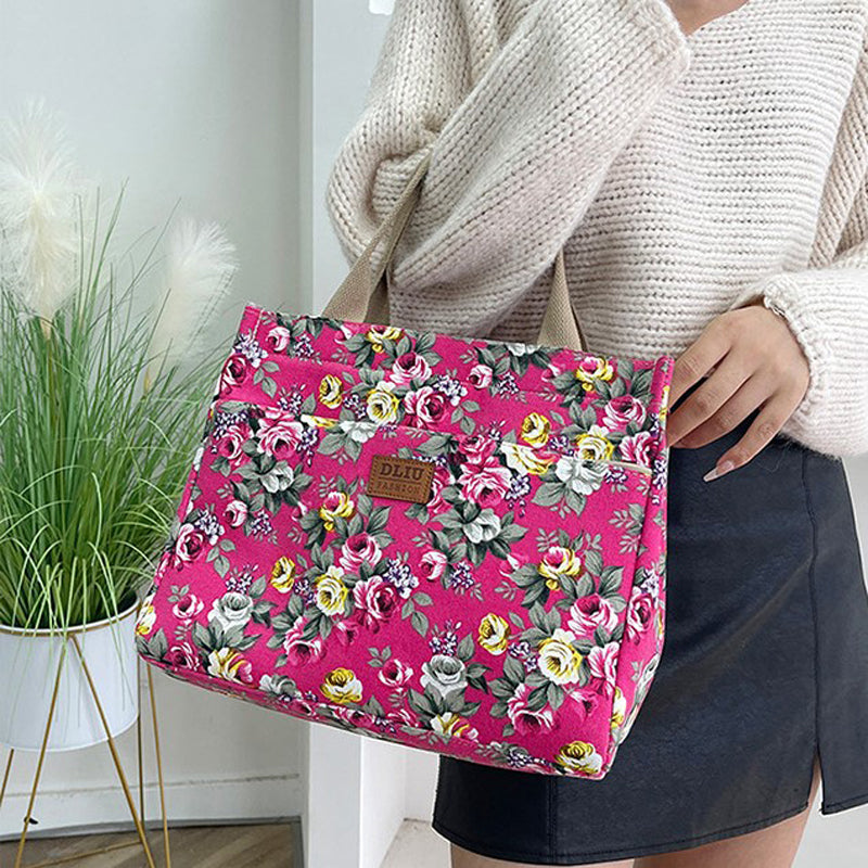 Vintage Floral Print Bag