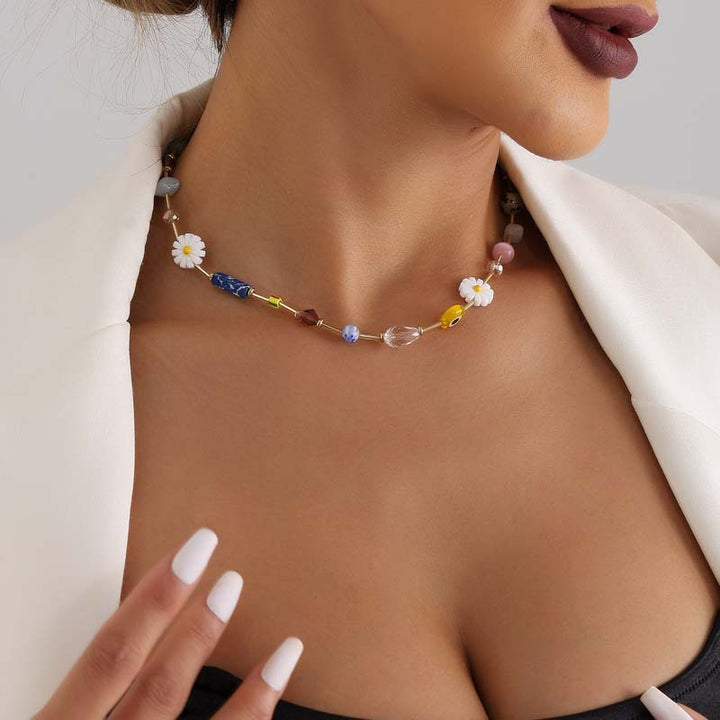 Bohemian Colored Pearl Necklace