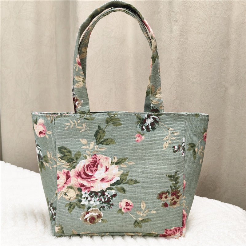 Vintage Floral Print Bag