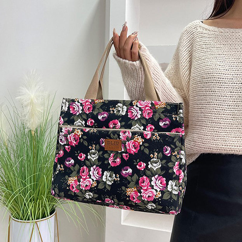 Vintage Floral Print Bag