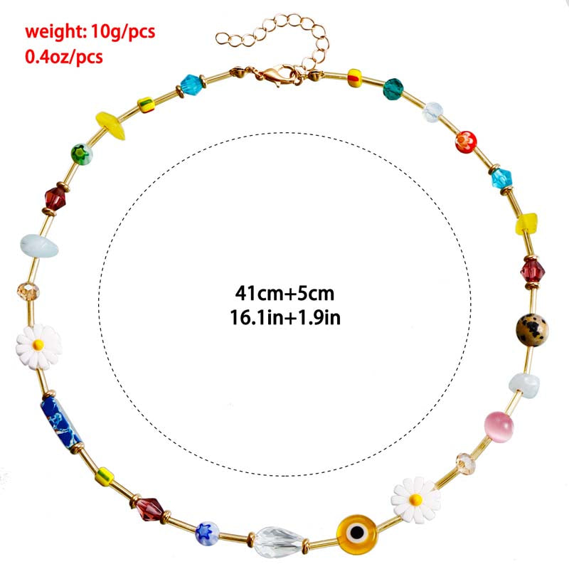 Bohemian Colored Pearl Necklace