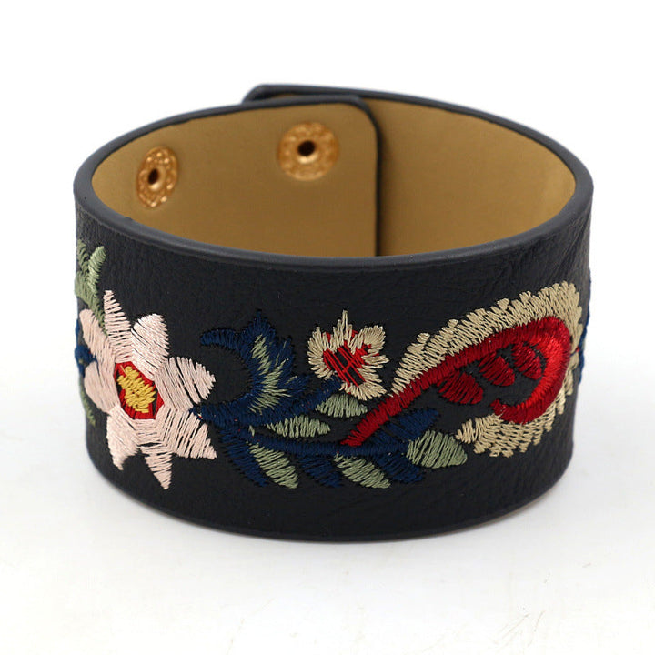 Vintage Bohemian Floral Bracelet, view 6 - Elena Harper