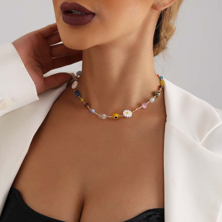Bohemian Colored Pearl Necklace