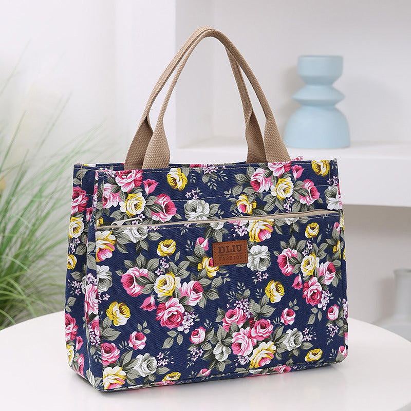 Vintage Floral Print Bag