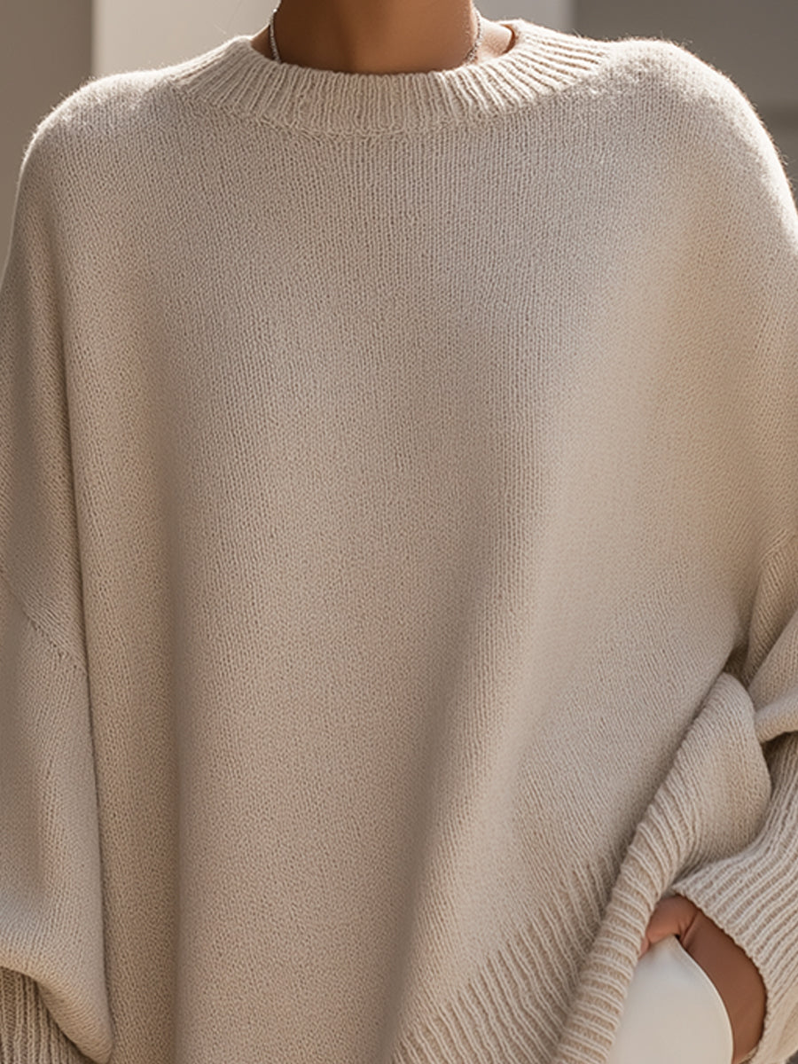 Amelie Cozy Oversized Elegant Sweater - Elena Harper