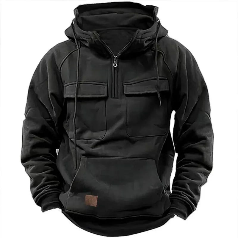 Adam Hoodie with Zipper and Chest Pockets - Elena Harper