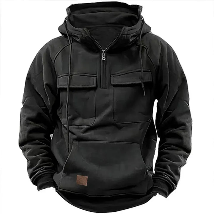 Adam Hoodie with Zipper and Chest Pockets - Elena Harper