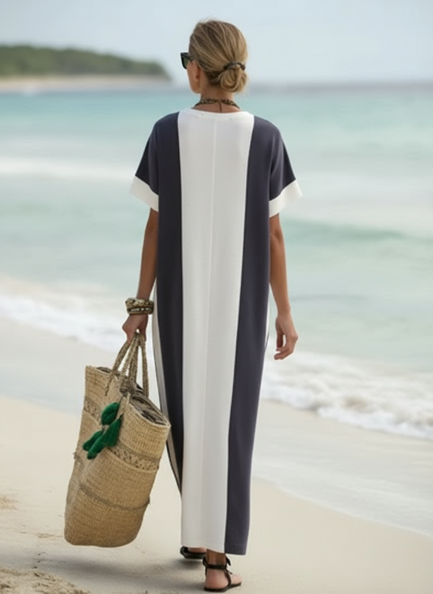 Long linen beach dress