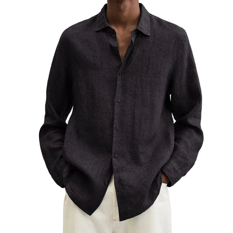 ELENA HARPER™  |  LINEN BUTTON-UP SHIRT FOR MEN
