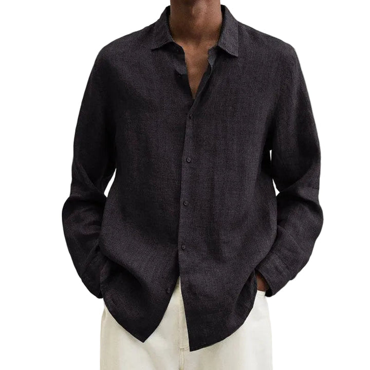 ELENA HARPER™  |  LINEN BUTTON-UP SHIRT FOR MEN
