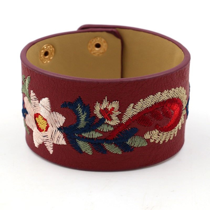 Vintage Bohemian Floral Bracelet, view 9 - Elena Harper