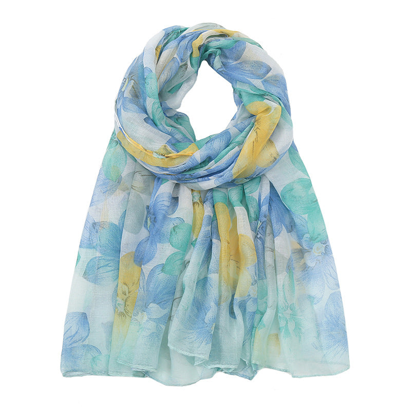 Vintage Floral Print Scarf