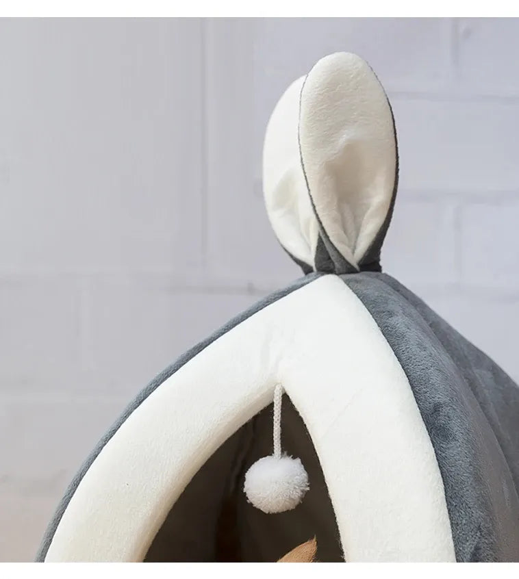 Cuddly & Cozy Cave Cat Bed with Play Ball