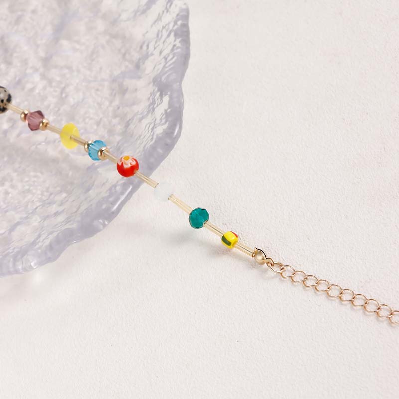 Bohemian Colored Pearl Necklace