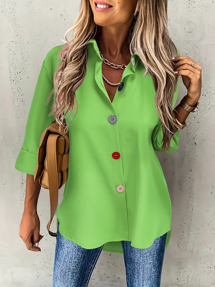 CHIC BLOUSE WITH BUTTONS FOR WOMEN