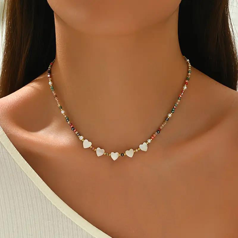 Heart-Shaped Pearl Necklace