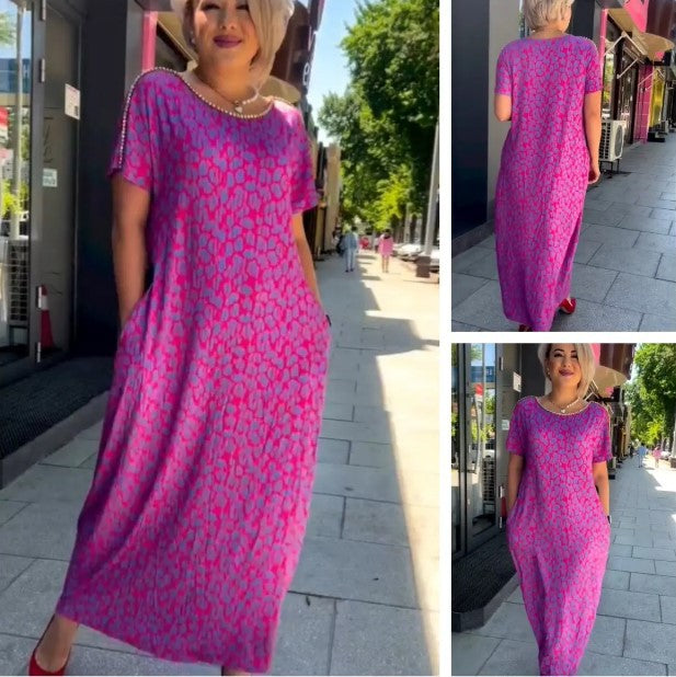 Xanthe Fashionable Dress with Print - Elena Harper