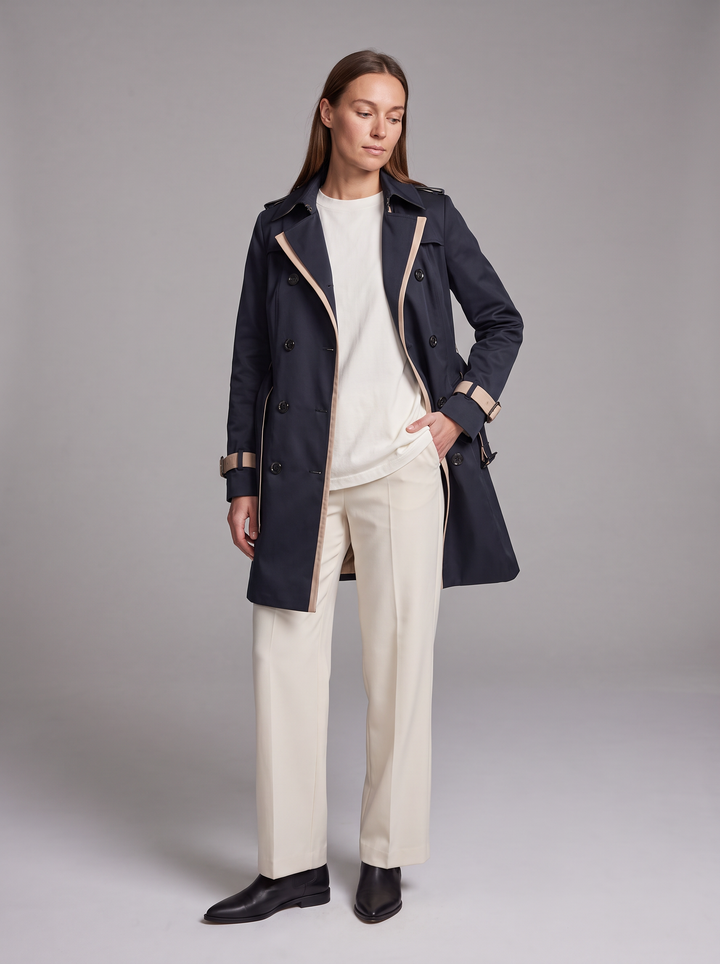 Double Breasted Belted Trench Coat