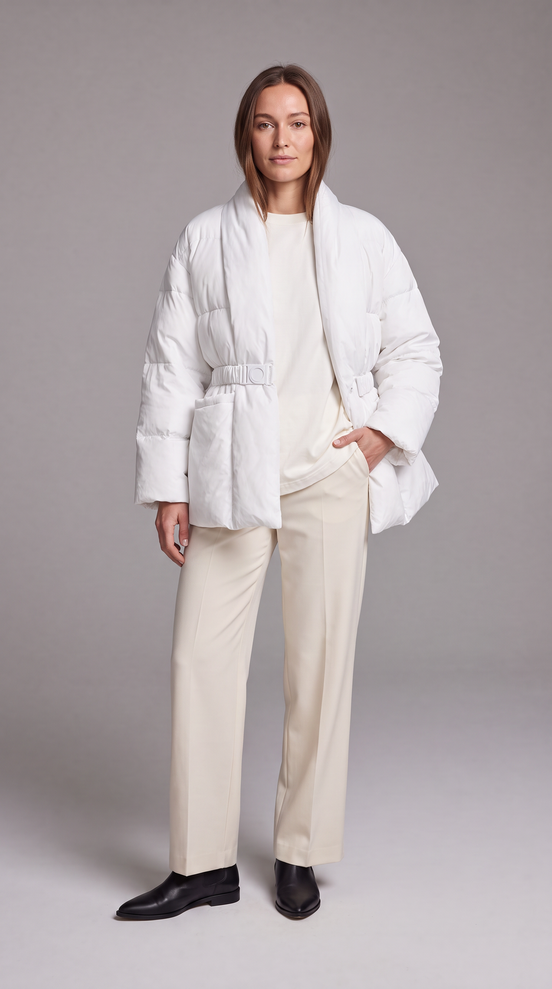 Belted Puffer Coat Winter Style