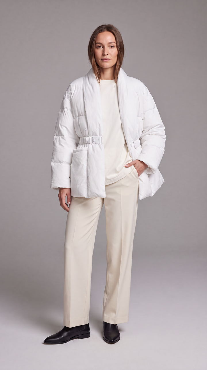 Belted Puffer Coat Winter Style