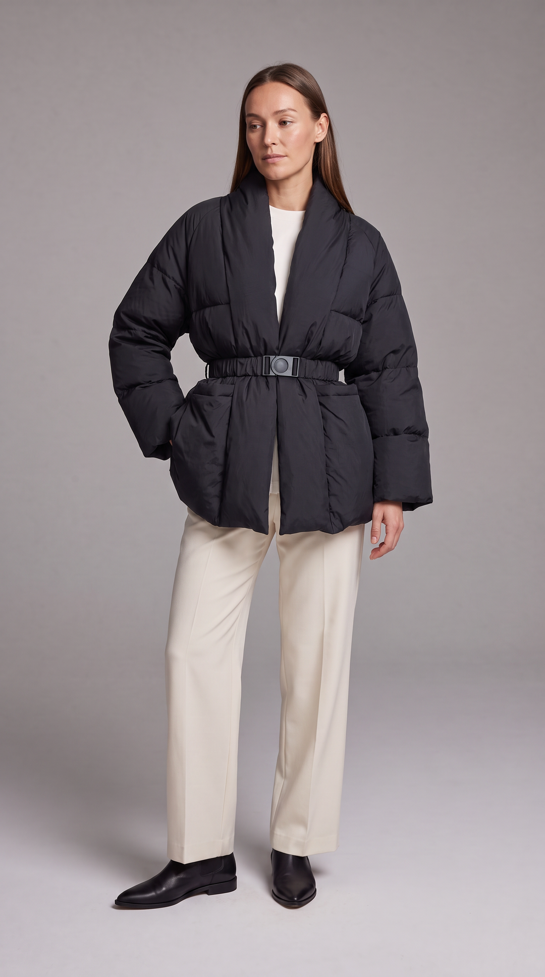Belted Puffer Coat Winter Style