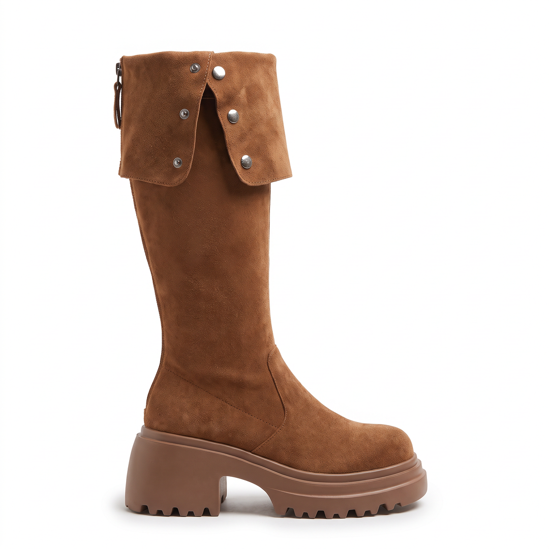 Brown Over The Knee Boots Autumn Winter