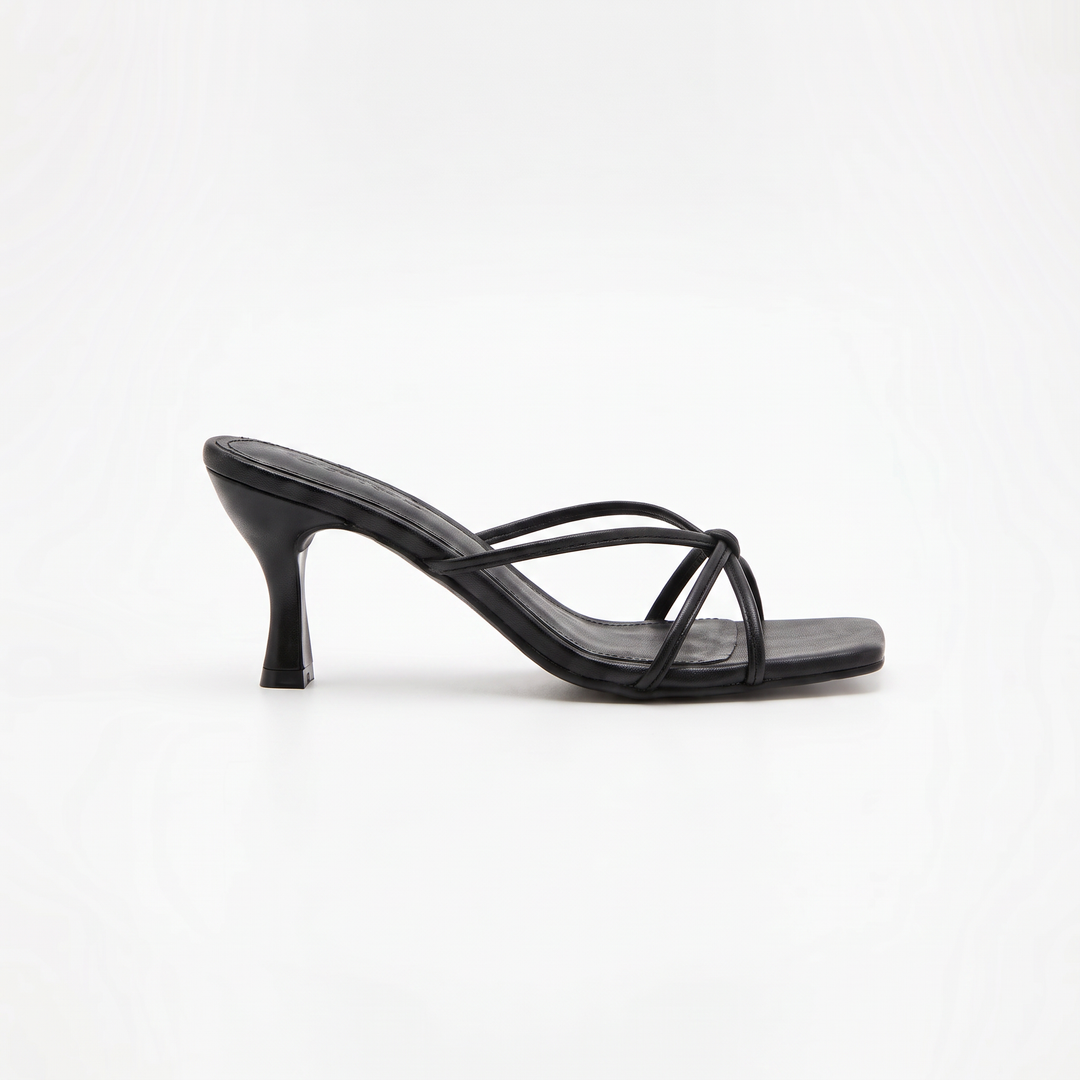 Cross Strap Kitten Heel Sandals