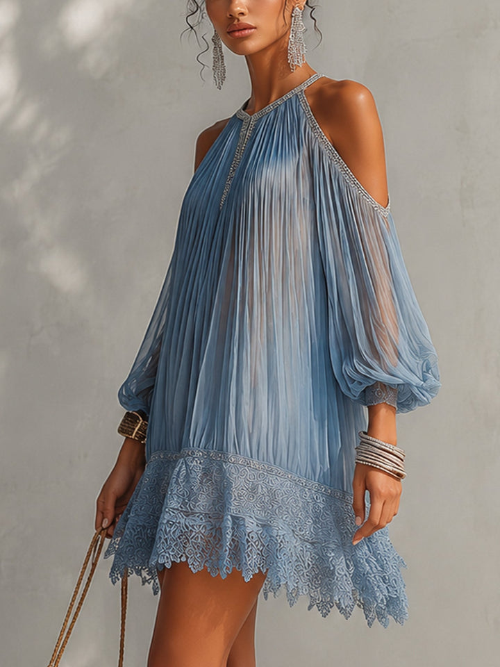 Rivka™ | Elegant Belly-Camouflaging Mini Dress with Ruffles
