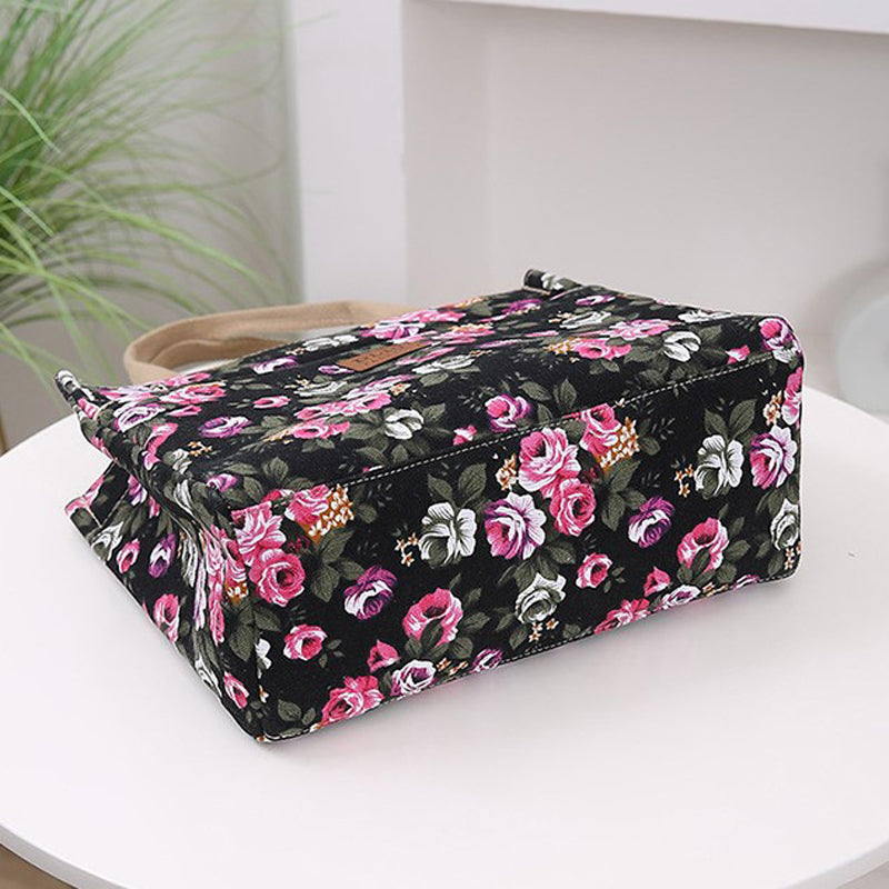 Vintage Floral Print Bag
