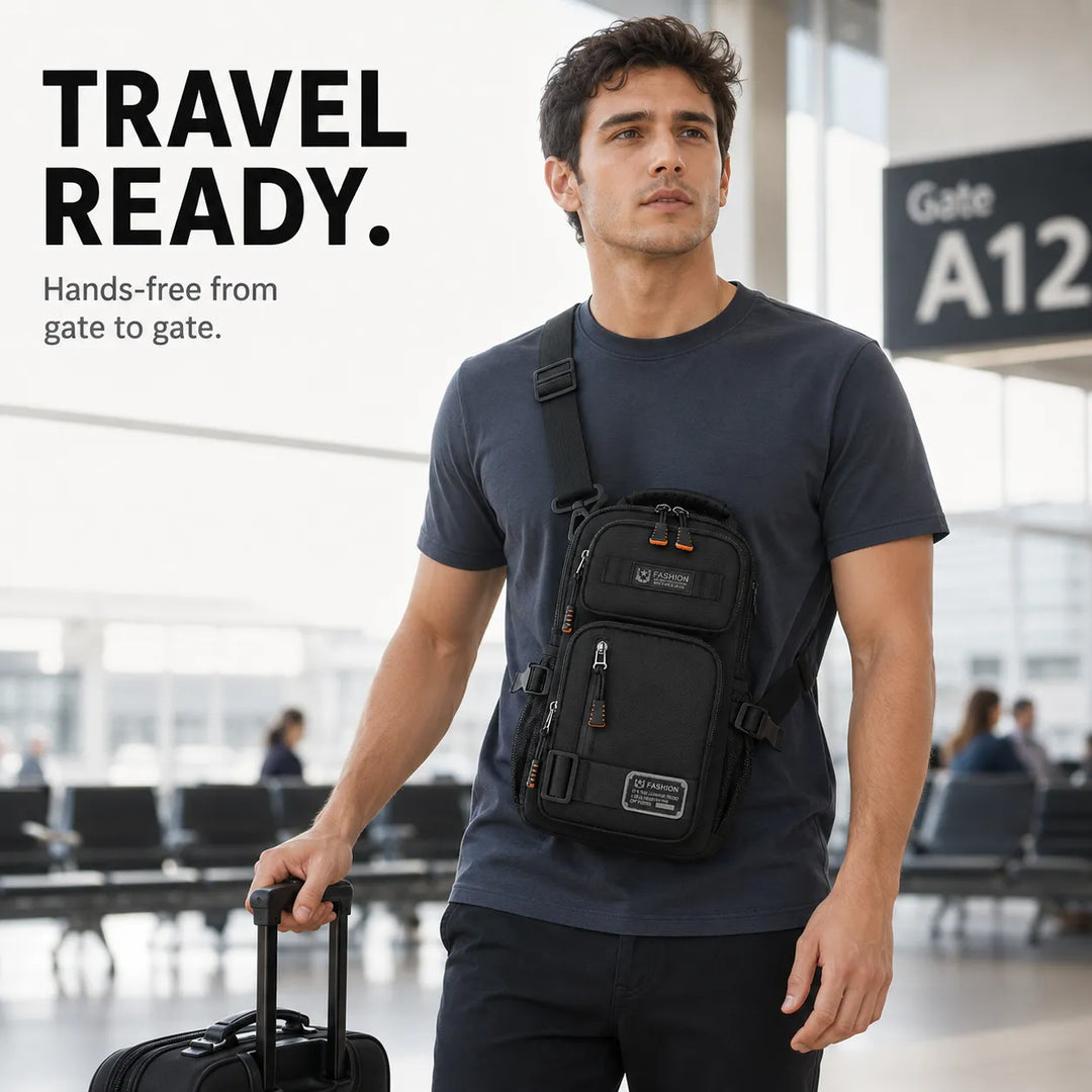 Cargolo Adjustable Chest Sling Bag Multi-Pockets - Elena Harper