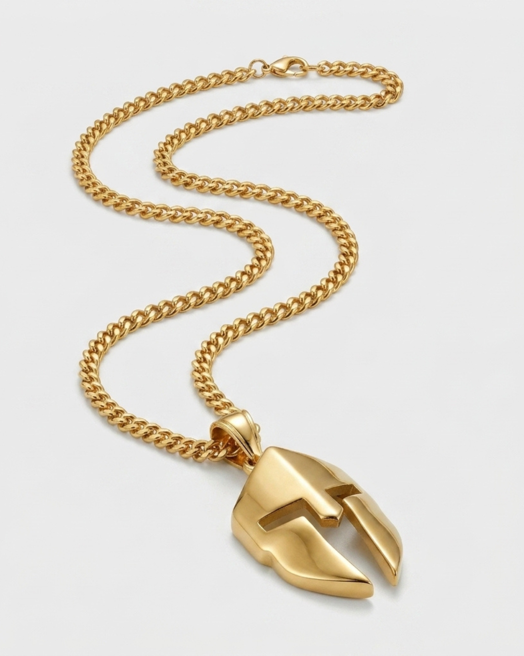 Spartan Helmet Pendant Necklace For Men
