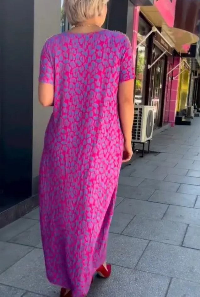 Xanthe Fashionable Dress with Print - Elena Harper
