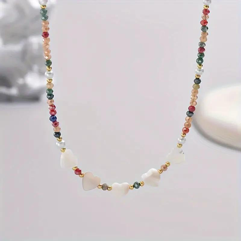Heart-Shaped Pearl Necklace