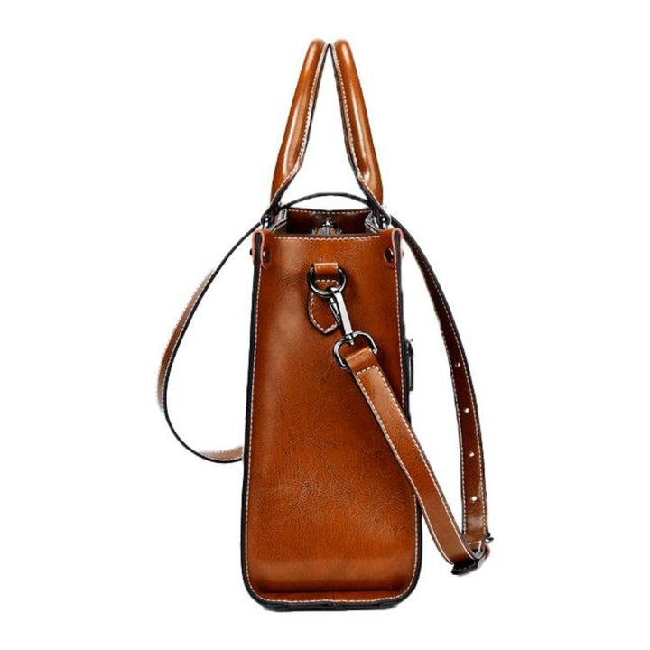 Women's Elegant Tote Handbag with Zipper